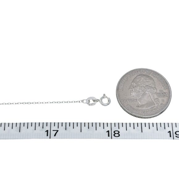 Vintage SU Sterling Silver 925 1.1mm Cable Chain Necklace 18" - Picture 2 of 3